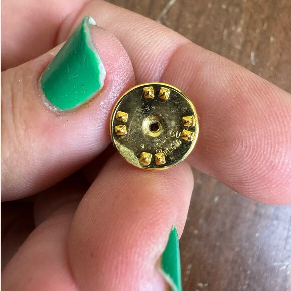 Vintage Ballou Pastel Bezel Rhinestone Gold tone Butterfly‎ Brooch Pin - Picture 3 of 4